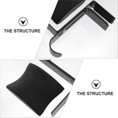 INOOMP Headphone Stand Hanger Desk Clamp Under Desk Headset Holder Hook Black Desktop Mount for Office and Home Storage