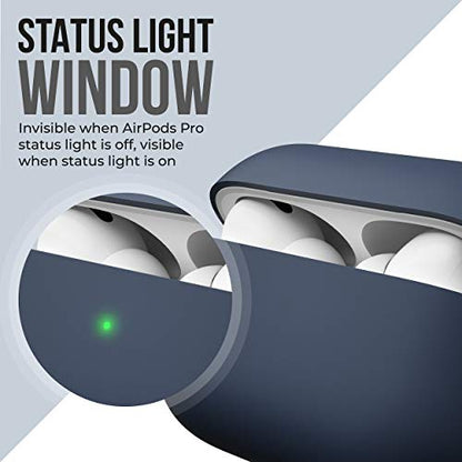 KeyBudz Hybrid Shell Series Compatible with AirPods Pro Case Cover - color: Midnight Blue, size: AirPods Pro 1. Generation