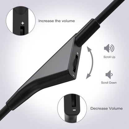 A40 Headset Audio Cable Compatible with Astro A10 A40 A40TR Gaming Headset Cable for PC/PS4/Xbox/Laptop/Smartphones, 3.5mm(1/8") Detachable Audio Cable with Sliding Volume Adjustment - style: TPE
