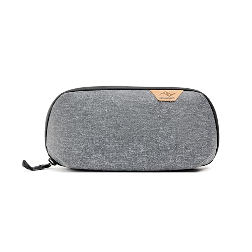 Peak Design Small Tech Pouch, Charcoal, Electronics Organizer for Travel or Everyday Carry, Origami-Style Storage, Cable Pass-Through, Weatherproof Recycled Nylon, Gear Carry Bag for Men and Women - color: Charcoal, size: Small