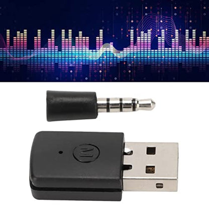 POCREATION Bluetooth USB Adapter for PS5 Gaming, Dual Mode Wireless Audio Transmitter Receiver, Plug & Play Bluetooth Dongle for Console Voice Chat, PS5 Controller, PC, 3.5mm Mic, Long Range