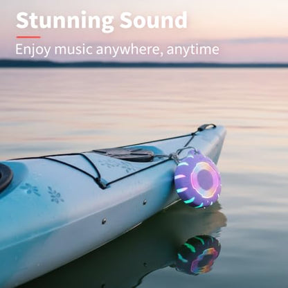 HEYSONG Waterproof Shower Bluetooth Speaker, Durable & Portable with Clear Sound, Ideal for Shower, Pool, Beach & Kayaking – Great Gift for Girls, Women & Men - color: Purple
