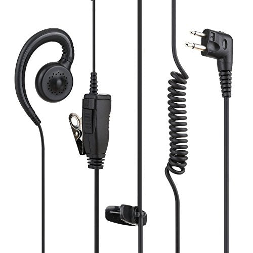 HWAYO Walkie Talkie Swivel Earpiece with Microphone and PTT for Motorola Two Way Radio - Motorola Swivel Earpiece Compatible with Walkie Talkies CLS1410, CLS1100, HKLN4604A (4 Pack) - size: 4 Pack