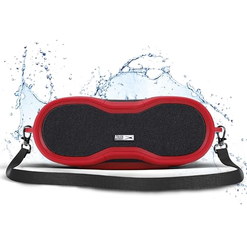 Altec Lansing - Portable Bluetooth Speaker, Waterproof IP67 - color: Red/White, size: Large
