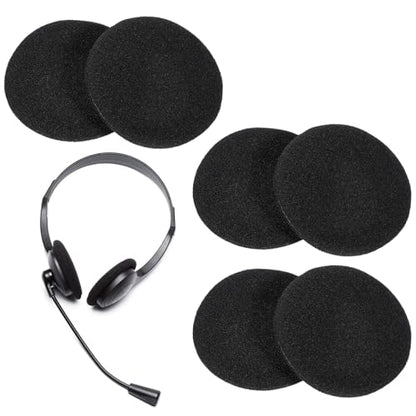 6 PCS Headphone Earpads, 50mm/2" Ear Cushions Ultra Soft Foam Cover Replacement Headphons Ear Covers for Headphones Most Standard Size Office Telephone Headsets H251 H251n H261n H351 H361