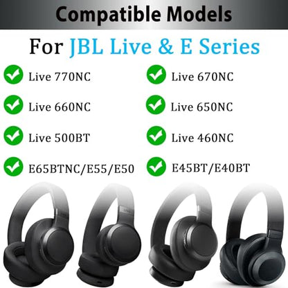 Adhiper Universal Headband Cover for JBL Live 770NC, 670NC, 660NC, 650NC | for E65BT, E45BT, E40BT Headphones, 6mm Thick Softer Head Band Cover for Pressure Relief & Anti-Peeling, with Hanging Loop