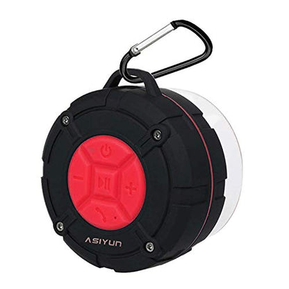 Shower Speaker, IPX7 Waterproof Bluetooth Speaker with HD Bass, Suction Cup & Durable Hook, Built-in Mic for Hands-Free Calls, Pool, Beach, Outdoor(Red) - color: Red