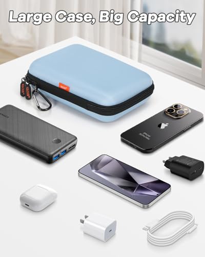 Shockproof Hard Shell Carrying Case, Case for External Hard Drive - color: Light-Blue