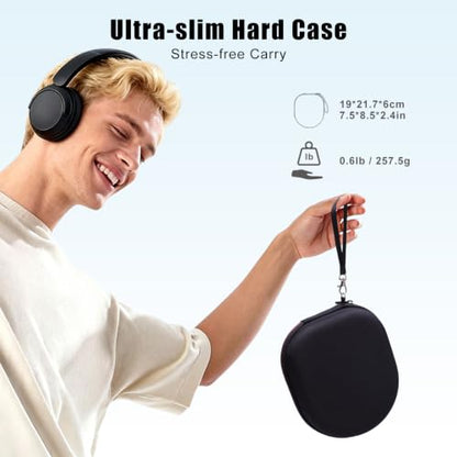 Headphone Headset Case Compatible with TALIX H30/JBL/JLAB/Sony/Soundcore by Anker/BERIBES/KVIDIO Wireless On-Ear Headphones, Black - color: Black