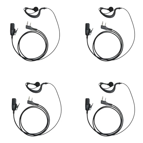 K TYPE 2PIN Earpiece Compatible with UV-5R K1 RT15 RT21 Pxton Radio 4 PCS