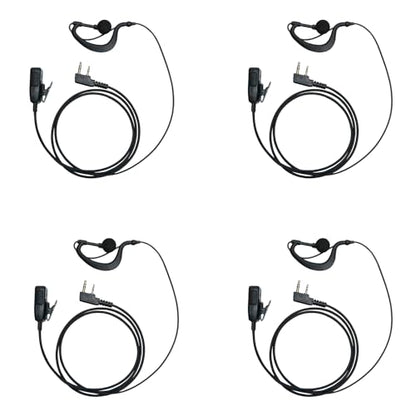 K TYPE 2PIN Earpiece Compatible with UV-5R K1 RT15 RT21 Pxton Radio 4 PCS