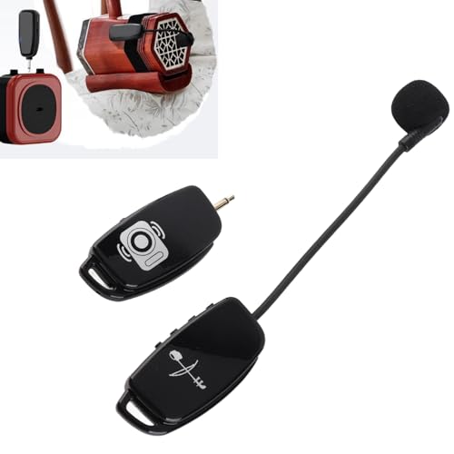 Erhu Microphone 2.4G Wireless Anti Interference Plug and Play Violin Pickup with 3.5mm to 6.35mm Adapter 10 Meter Distance Equipped Noise Cancelling Chip Durable ABS Build Automatic Pairing