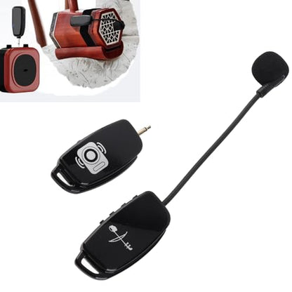Erhu Microphone 2.4G Wireless Anti Interference Plug and Play Violin Pickup with 3.5mm to 6.35mm Adapter 10 Meter Distance Equipped Noise Cancelling Chip Durable ABS Build Automatic Pairing