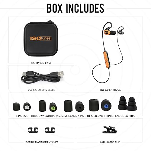 ISOtunes Pro 3.0 Bluetooth Hearing Protection, OSHA Compliant Work Earbuds | 20-hour battery, 27 dB NRR, earplug headphones, durable design, Bluetooth connectivity for work