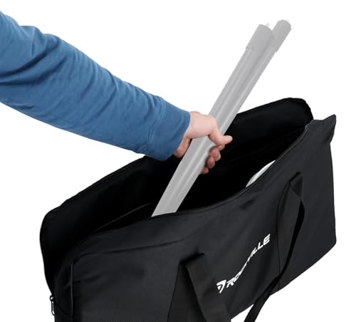 Rockville BAG for 4x SABER STANDS, Compact Carry Bag, Foam Padding, Water-Resistant Nylon, 4 Internal Pockets, for DJs and Event Lighting | Foam Padded, Water Resistant, 4 Internal Pockets for Bases, Carry Handles, Compact/Portable, Side Pocket for Screws