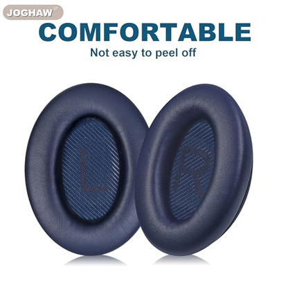 Headphones Replacement Ear Pads, Protein Leather earpad Cushions for Bose Quiet Comfort QC35 Headphones, Replacement Earpads, Softer Memory Foam - Navy Blue - color: Blue