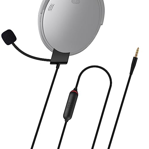 QC35 Boom Gaming Microphone Cable Compatible with Bose QC35 QC35 II Headphones, Noise Cancelling Boom Mic Cable Cord with Mute Switch for PS4/PS5, XBOX One, PC, Laptop, Mac, Smartphone, 3.9ft