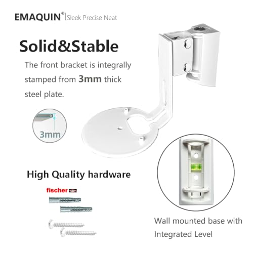 Wall Mount Bracket for Sonos Era 100/Era 100 SL Speaker (Swivel and Tilt,Sturdy Metal,Enduring Paint Finish,Easy to intall,Compatible with Sonos Era 100/Era 100 SL,Single pc,White) - color: White, size: Single pc