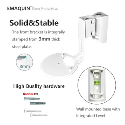 Wall Mount Bracket for Sonos Era 100/Era 100 SL Speaker (Swivel and Tilt,Sturdy Metal,Enduring Paint Finish,Easy to intall,Compatible with Sonos Era 100/Era 100 SL,Single pc,White) - color: White, size: Single pc