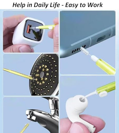 5 Pack Cell Phone Cleaning Kit iPhone Charging Port Dual Side Cleaning Tools, Anti-Clogging Mini Brushes & Hook Cleaner for iPhone Speaker and Receiver, Multi Tool Compatible with AirPods Camera
