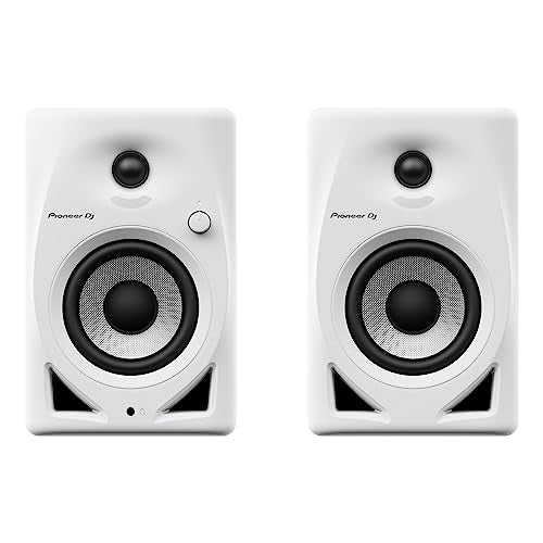 Pioneer DJ DM-40D 4-inch Active Desktop Monitor Speakers, Pair, White - style: DM-40D-W