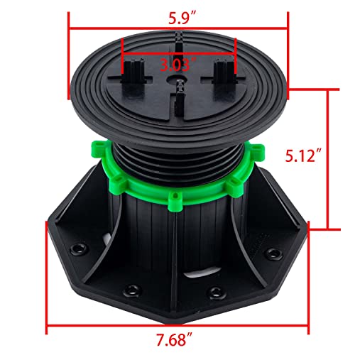 8Pack Adjustable Plastic Pedestal Paver,Floor Slate Support Floor Lift,Deck Support Floor Raising (Split Card Slot) - size: split card slot