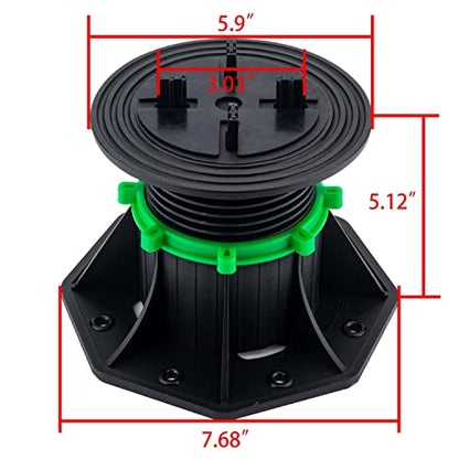 8Pack Adjustable Plastic Pedestal Paver,Floor Slate Support Floor Lift,Deck Support Floor Raising (Split Card Slot) - size: split card slot