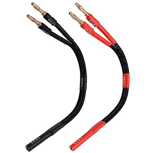 CNCESS CESS-141 Banana Plug Cable Splitter 1-in 2-Out, 2 Pack
