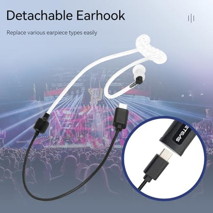 Retevis AI Active Noise Cancellation Walkie Talkie Earpiece, Rechargeable | for RT22/RT21/RT68/H777, Compatible with Pxton, Baofeng, Kenwood Walkie Talkie, Two Way Radio Earpiece, Nightclub(1 Pack) - style: Noise Reduction and 50mAh battery