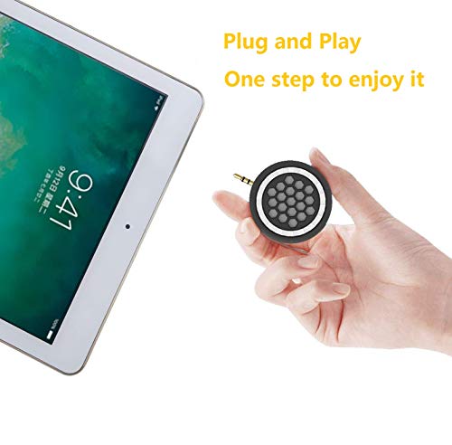 Mini Portable Speaker, 3W Line-in Phone Speaker with 3.5mm AUX Audio Interface, Plug and Play for iPhone, iPad, iPod, Tablet, Smartphone