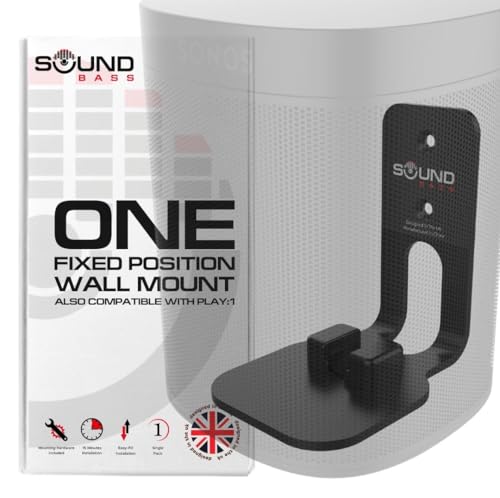 Sound Bass ONE, GEN 2, ONE SL & Play:1 Wall Mount Bracket, Black, Single - color: Black