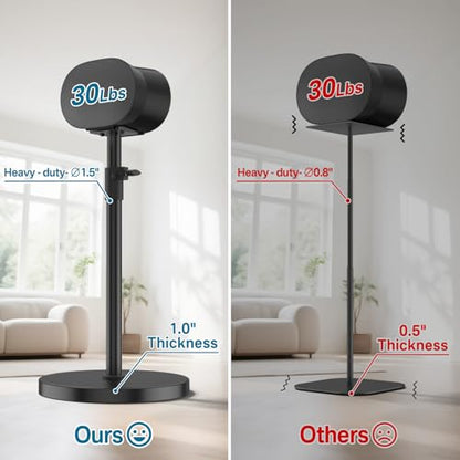 Heavy Duty Speaker Stand for Sonos Era 300 Stand, Adjustable Height 33"-42" for Sonos Era 300 Floor Stand with Cable Management Hold up to 30 Lbs for Sonos Era 300 Speaker, 1 Pack - size: Floor Stand-1 Pack