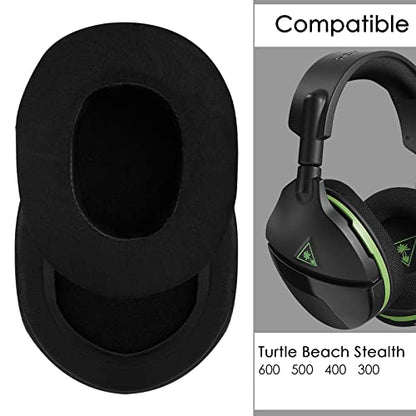 Turtle Beach Stealth 600/500/400/300 Replacement Ear Pads - Cooling-Gel Ear Cushions & Covers (Black)