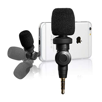 Saramonic SmartMic Mini Flexible Condenser Microphone with High Sensitivity for Apple IOS iPhone 8 8 plus 7 7 plus 6 6s 5 5s iPad and Android Smartphones