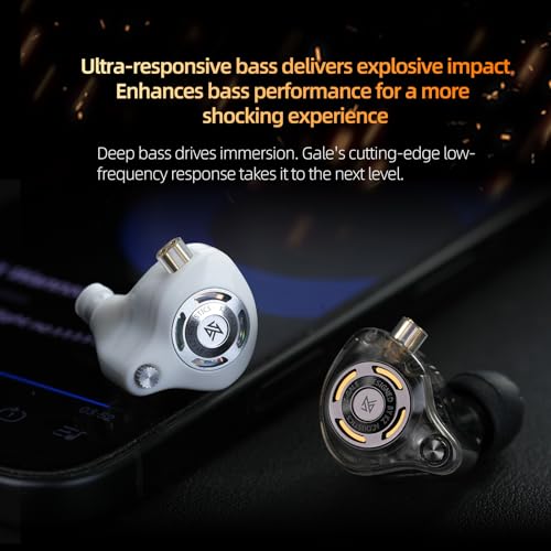 KZ Gale USB C IEM, Wired Type-C Gaming Earbuds with Mic Built-in DSP | Noise Isolation Deep Bass IEM, Comfort-Fit Type C HiFi Clarity Sound Earphone for iPhone17/16/15 Samsung (Type-C, Black)