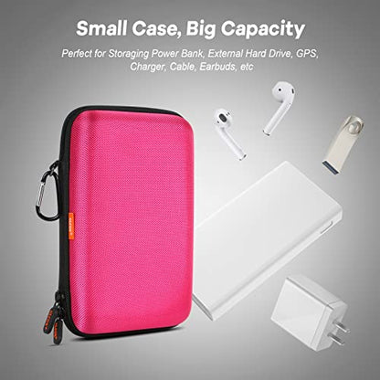 Electronics Tech Organizer Portable Travel Case, Protective Carrying Case - color: Deep Pink
