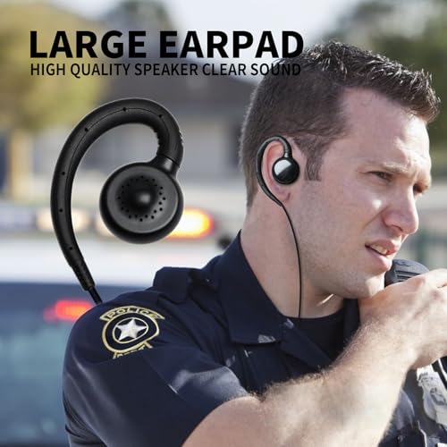 Two-Wire Xpr 3300e Earpiece C Shape Swivel Xpr3500e Ear Piece with Mic Walkie Talkie Headphone Ptt Headset for xpr3500 xpr3300 xpr3300e xpr 3500 3500e 3300 2 Way Radio