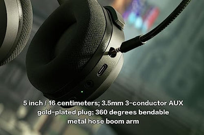Replacement Game Mic for Razer Barracuda X Headset on PS4 PS5 Xbox One PC, 3.5mm Detachable Boom Microphone