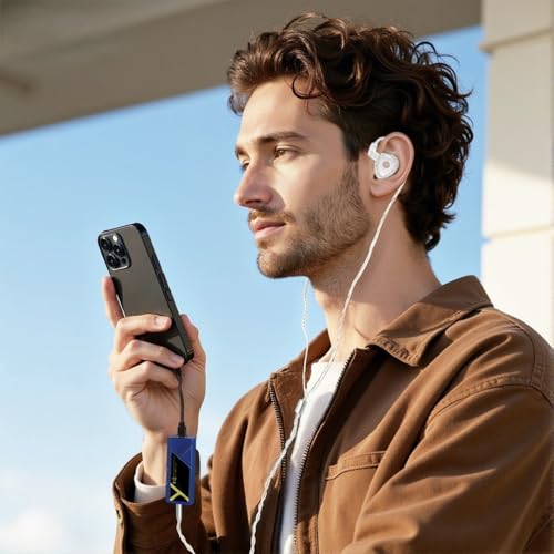 Surfans X10 Portable Headphone Amplifier, USB-C Dongle DAC & DAC Amp with 3.5mm SE/4.4mm Balanced Outputs, 522mW ES9028Q2M Hi-Res Audio Adapter for IEMs, iPhone, Android, PC/Mac, Blue - color: Blue