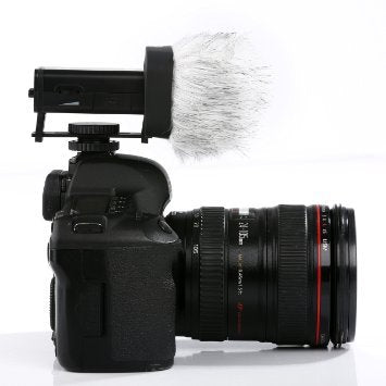 Movo WS-R10 Professional Furry Windscreen with Acoustic Foam Technology for Zoom iQ6, iQ7, Tascam DR-07 MKII, Sony PCM-M10 & Rode iXY Portable Digital Recorders