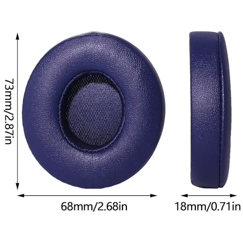 Replacement Ear Pads for Beats Solo 2/3 On-Ear Headphones - Academy Blue | Fit for Beats Solo 2/3 Wired/Wireless A1796/B0534, Xinyuekj Protein Leather Cushions, (Not Fit Beats Studio, Solo HD, Solo 4) - color: Academy Blue