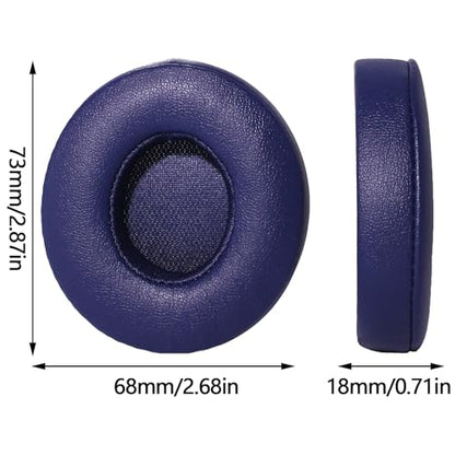 Replacement Ear Pads for Beats Solo 2/3 On-Ear Headphones - Academy Blue | Fit for Beats Solo 2/3 Wired/Wireless A1796/B0534, Xinyuekj Protein Leather Cushions, (Not Fit Beats Studio, Solo HD, Solo 4) - color: Academy Blue