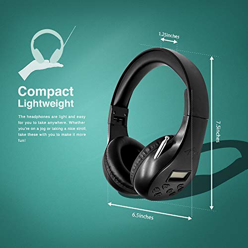 Wireless Personal FM Radio Headphones Ear Muffs with Best Reception | Portable Headset with Radio Built in for Walking, Jogging, Daily Works Powered by 2 AA Batteries (Not Included)