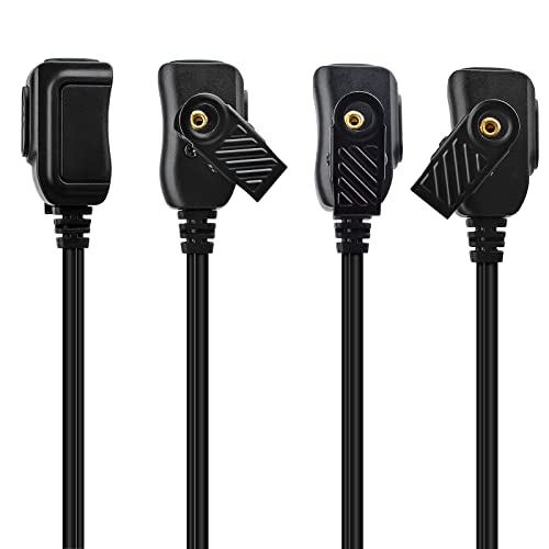 HYS Covert Surveillance Earpiece Kit with Push-to-Talk Mic — Clear Audio Acoustic Tube Headset for Kenwood, Baofeng, Retevis, WOUXUN, and Other K1 2-Pin Radios - color: Black-1pc, size: 1pc