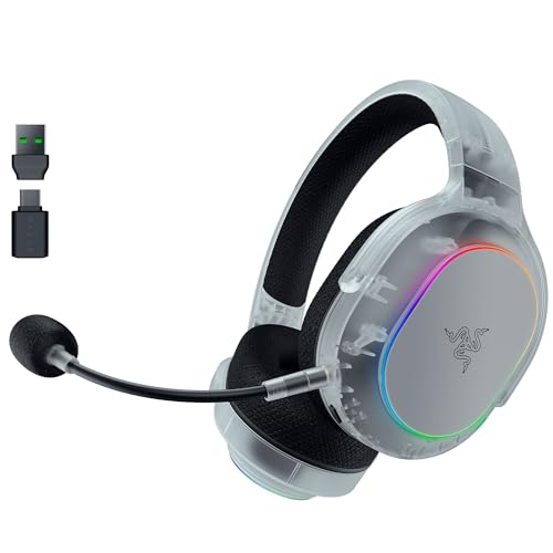 Razer Barracuda X Chroma Wireless Gaming Headset, Phantom White | 2.4GHz Wireless & Bluetooth, Lightweight, RGB, 40mm Drivers, Cardioid Mic, 70 Hr Battery - color: Phantom White