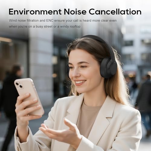 Srhythm NiceComfort 15 (2nd Gen) Hybrid Noise Cancelling Wireless Headphones,Bluetooth 6.0,with Low Latency,Spatial Audio,ENC,120Hrs