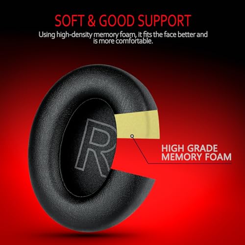 Soundcore Replacement Ear Pads – Fits Soundcore Life Q20 Replacement Ear Pads, Soft Memory Foam Soundcore Q20 Replacement Ear Pads for Anker Q20/Q20i/Q20BT Headphones – Black