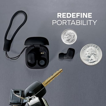 Mini Invisible Wireless Earbuds, Bluetooth 5.3, Mic & Charging Case, Black | 12-HR Playtime, Touch Control, Sweat & Splash Resistant, Works with Siri, Alexa & Google, Compatible with iPhone & Android - color: A-Black
