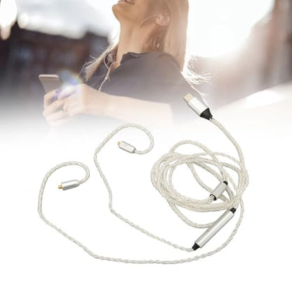 C to for MMCX Cable Flexible 8 Strand Core with Mic Lossless Sound Replacement Earphone Cable for SE215 SE315 SE535 SE846 for UE900 Earphone Upgrade