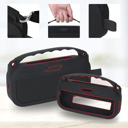 Silicone Cover Compatible with Bose SoundLink Flex 2nd Gen/Bose SoundLink Flex Portable Speaker (Black) - color: Black, size: Silicone Cover